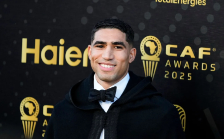 أشرف حكيمي أفضل لاعب أفريقي لعام 2025