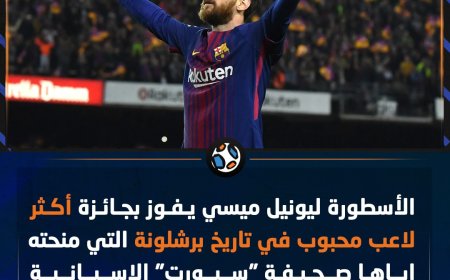ميسي أكثر لاعب محبوب في تاريخ برشلونة