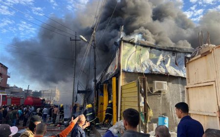 حريق ضخم في البصرة