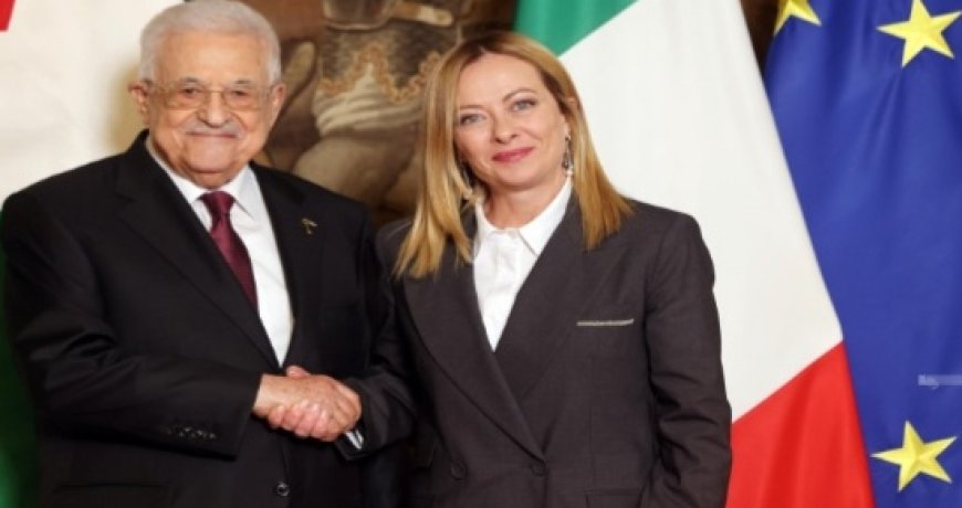 عباس التقى ميلوني في روما ودعا ايطاليا الى لعب دورها في تعزيز الأمن