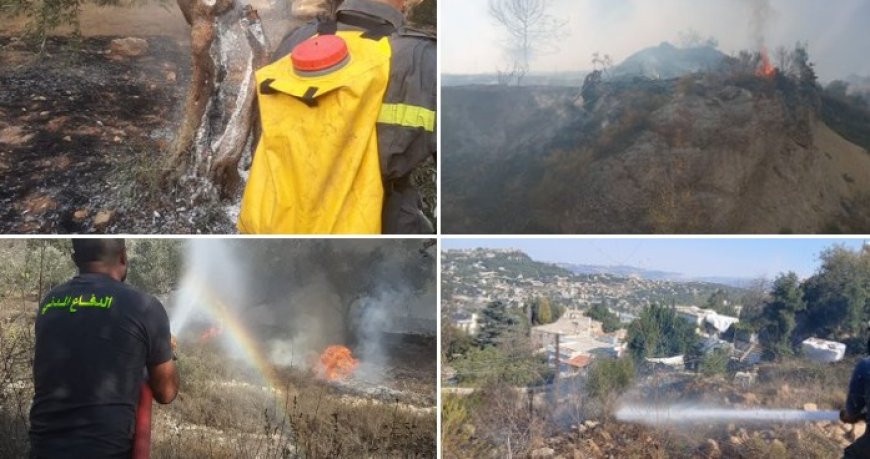 الدفاع المدني أخمد سلسلة حرائق في مختلف المناطق