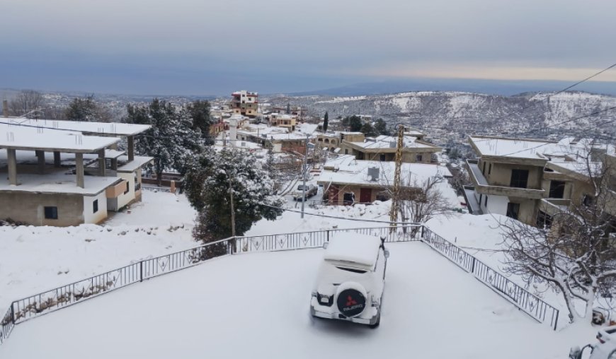 تساقط الثلوج على مرتفعات الضنية