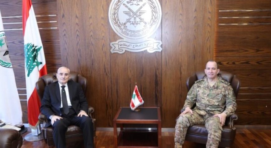 وزير الدفاع يستقبل قائد الجيش مهنئًا بعيد الاستقلال