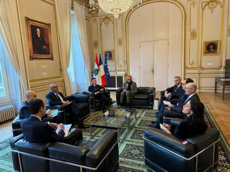 ماذا بحث الحجار مع نظيره الفرنسي؟