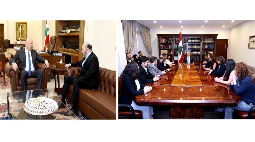 الرئيس عون استقبل الرياشي موفدا من جعجع و"تحالف حرية الرأي والتعبير"