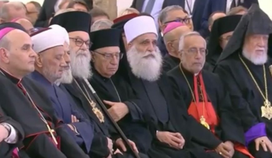 شيخ العقل شارك باستقبال البابا في بعبدا: رسالته سلام وحوار ونداء للداخل والخارج