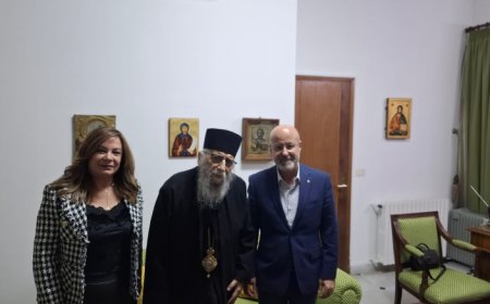 مرشّح الكتائب في الكورة زار ورئيسة الاقليم المطران كرياكوس