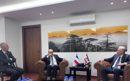 لقاء بين وزير الخارجية والموفد الرئاسي الفرنسي