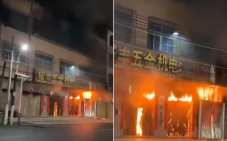 قتلى بحريق داخل مبنى سكني في الصين