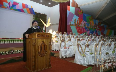  في حفل تكليف زهرات ثانوية الجواد(ع) في البقاع..  العلامة فضل الله: قتلتنا العصبيات فتعالوا للتواصل والحوار