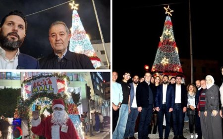 اضاءة شجرة الميلاد في صيدا