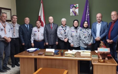 رئيس جمعية "الكشاف المسلم " استقبل وفدا من "كشافة الغد"