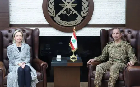 قائد الجيش استقبل بلاسخارت