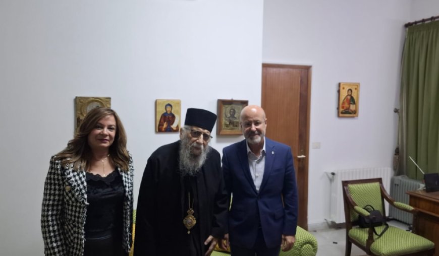 مرشّح الكتائب في الكورة زار ورئيسة الاقليم المطران كرياكوس