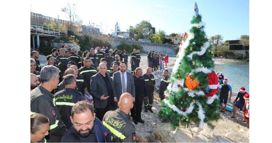 شجرة ميلاد في مغارة على شاطىء العقيبة