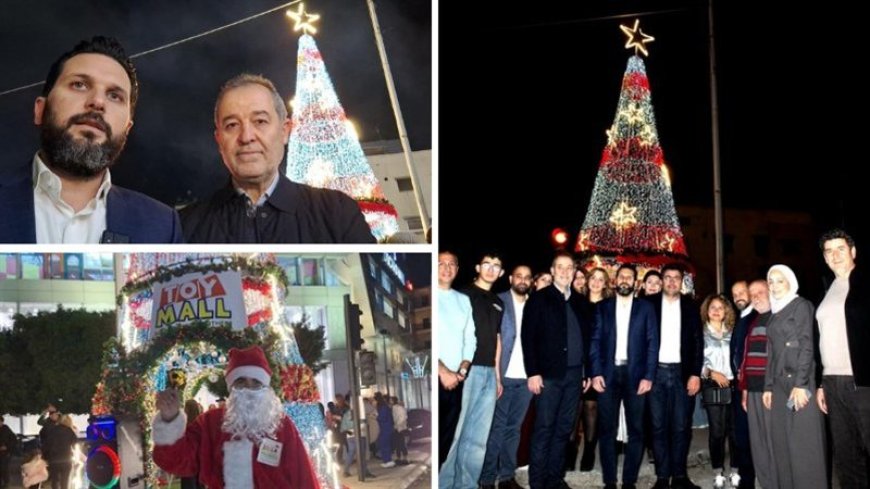 اضاءة شجرة الميلاد في صيدا