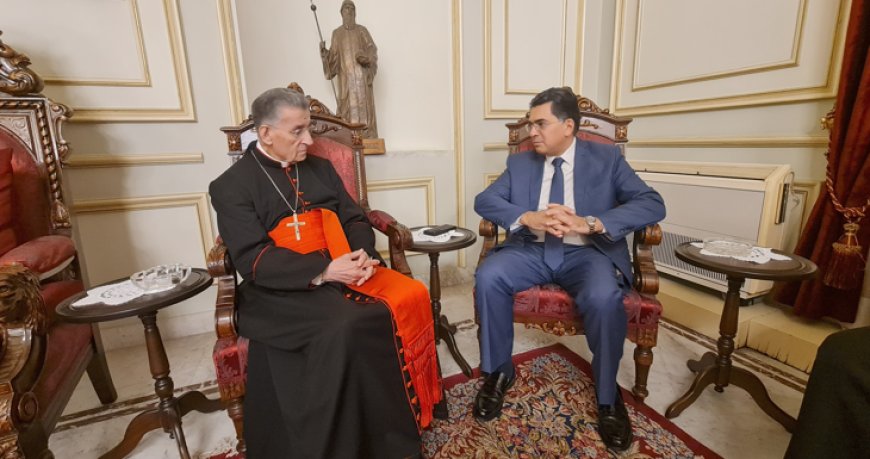 مرقص في زيارة بكركي يتلقّى ثناء الراعي على المواكبة الاعلامية لزيارة البابا