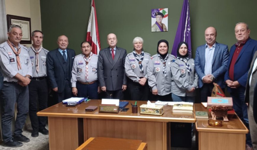 رئيس جمعية "الكشاف المسلم " استقبل وفدا من "كشافة الغد"