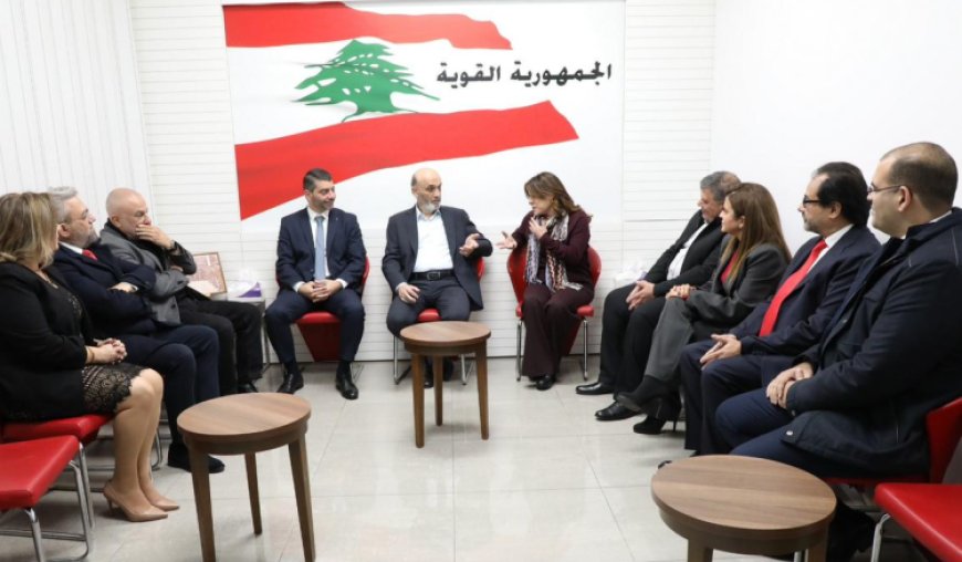 جعجع التقى النقيب الجديد للصيادلة ودعاه إلى التصدي للتلاعب والغش في قطاع الدواء