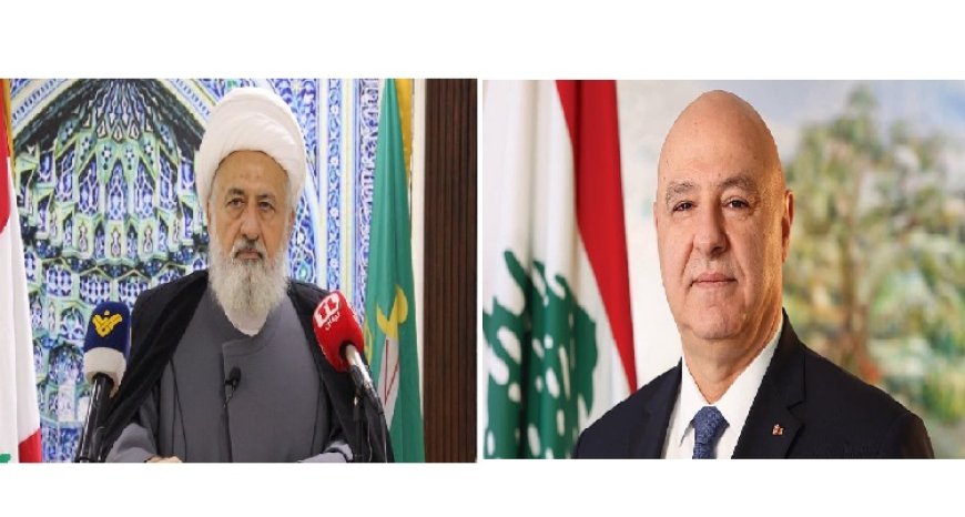 العلامة الخطيب إتصل بالرئيس عون عارضا موضوع اختفاء أحمد علي شكر