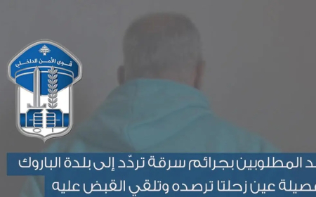 قوى الامن: القبض على مطلوب بجرائم سرقة وفصيلة عين زحلتا ترصده وتلقي القبض عليه