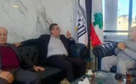 الوزير السابق الحجارعرض شؤونا انمائية مع رئيس بلدية حارة صيدا