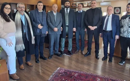 وفد "الديمقراطي اللبناني" و"منتدى الشباب" زار رئيس الجامعة الإسلامية مهنئا