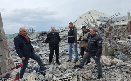 فرق مجلس الجنوب باشر بالكشف على أضرار العدوان في بلدة الخرايب