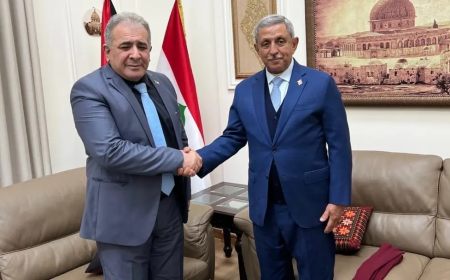 الاسعد عرض التطورات مع سفير اليمن والتقى وفد الهلال الاحمر الفلسطيني