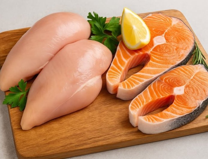 ما الأفضل للصحة.. الدجاج ام السلمون؟