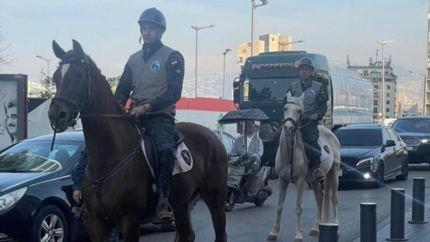 لحفظ الأمن والنظام.. سرية "الخيالة" في وسط بيروت