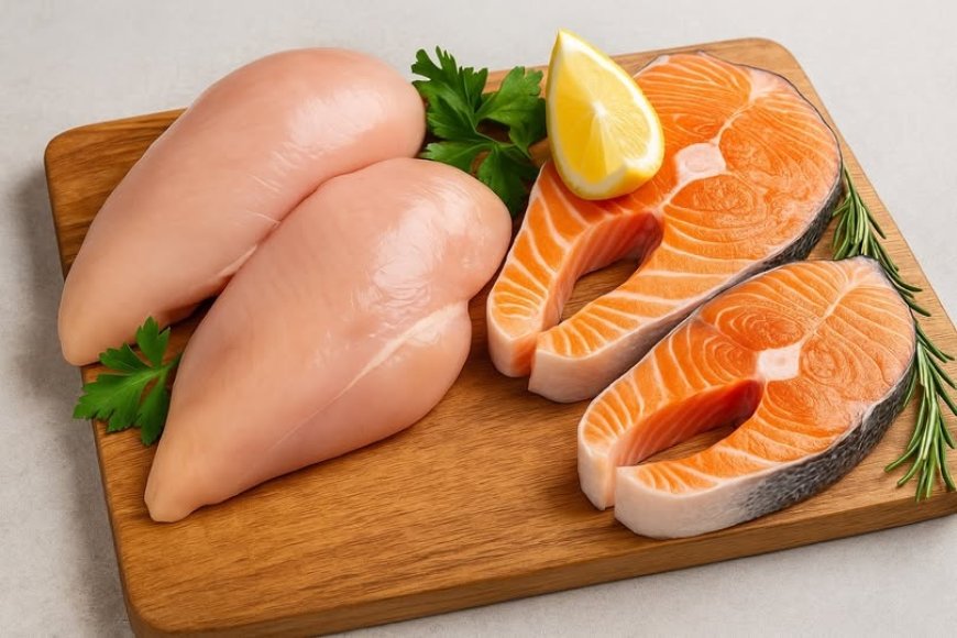 ما الأفضل للصحة.. الدجاج ام السلمون؟