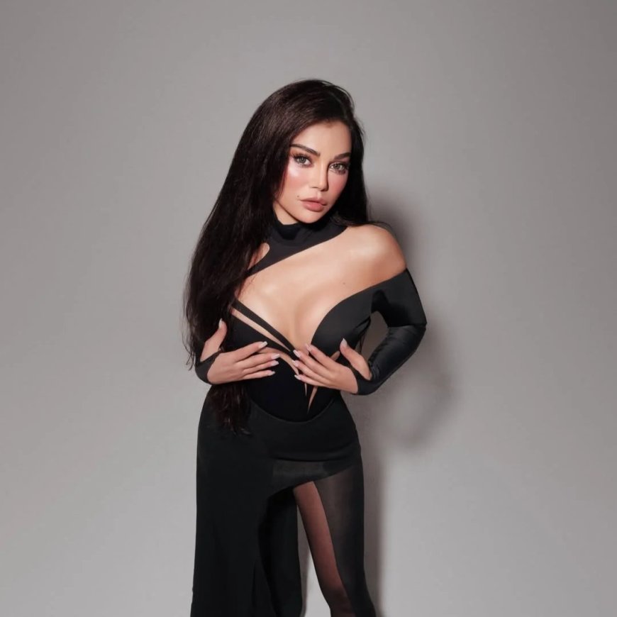 هيفاء وهبي بإطلالة سوداء جريئة تروّج لـ«ميغا هيفا»!