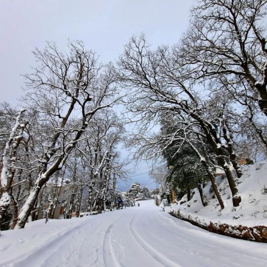 طرق مقطوعة بسبب تراكم الثلوج