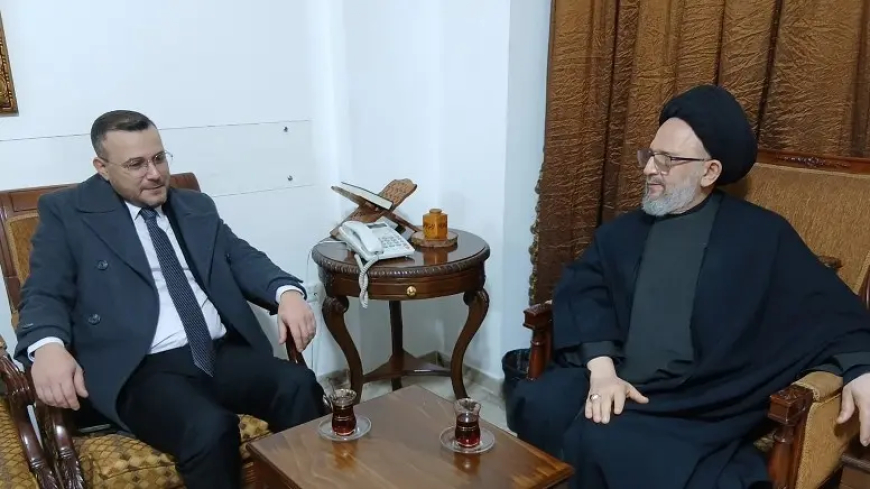 العلامة فضل الله استقبل منير الربيع : نحتاج لجرعات من الوحدة الوطنية