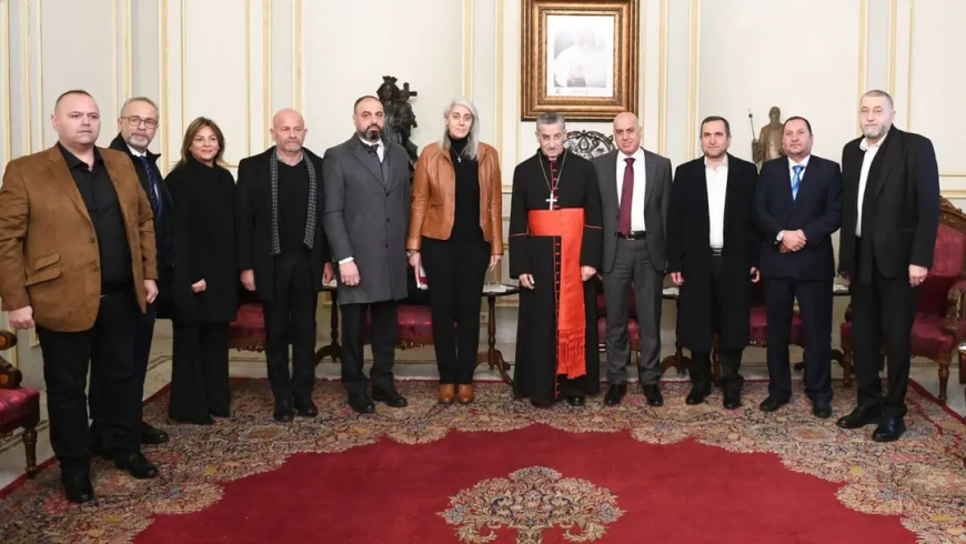 الراعي اطلع من وفد نقابة موظفي "أوجيرو" على مطالبه والتقى القذافي مهنئا بالاعياد