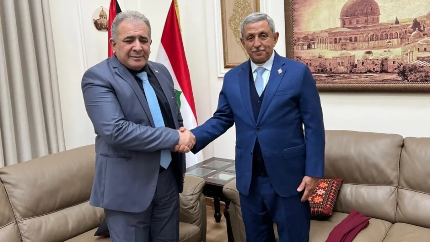 الاسعد عرض التطورات مع سفير اليمن والتقى وفد الهلال الاحمر الفلسطيني