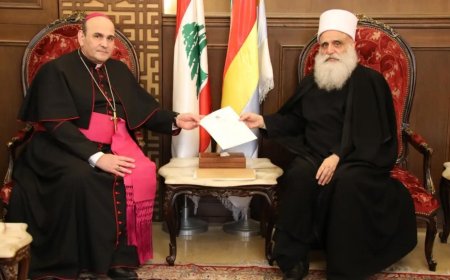 شيخ العقل تسلم رسالة من البابا لاوون.. هذا ما تضمنته