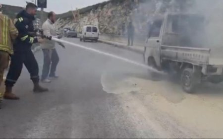 بسبب احتكاك كهربائي .. احترق الـ "بيك آب"