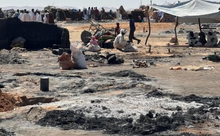 في السودان.. تشرد مئات النازحين بعد حريق ضخم(صور)