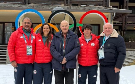 جلخ ورمضان وكبارة يلتقون اللاعب أندريا حايك بمقر إقامته وتنويه بمشاركته وتحضيراته في تجربته الأولمبية الأولى