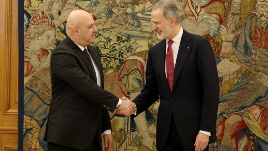 بالصور.. عون يلتقي العاهل الاسباني