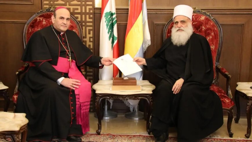 شيخ العقل تسلم رسالة من البابا لاوون.. هذا ما تضمنته