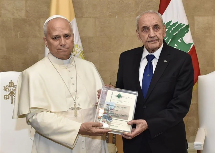 البابا لاوون للرئيس بري:  لبنان نموذجٌ حيّ للشجاعة والصمود