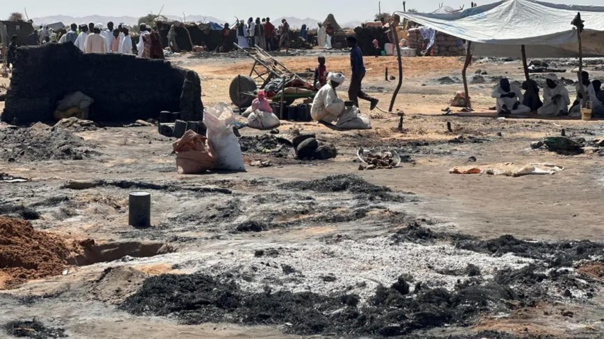 في السودان.. تشرد مئات النازحين بعد حريق ضخم(صور)