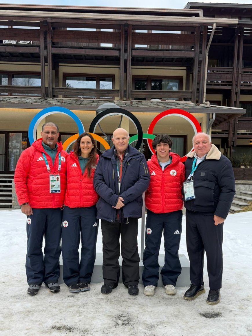 جلخ ورمضان وكبارة يلتقون اللاعب أندريا حايك بمقر إقامته وتنويه بمشاركته وتحضيراته في تجربته الأولمبية الأولى