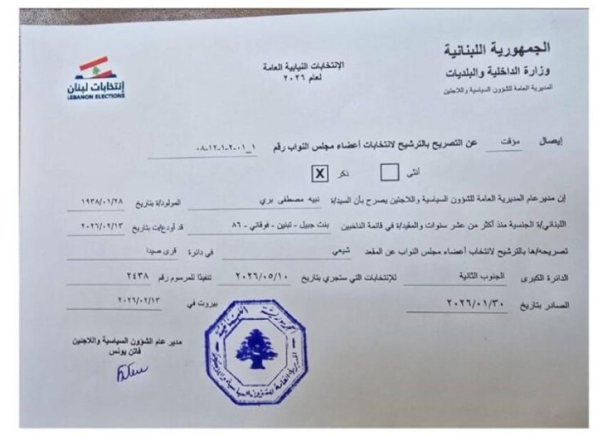 بري يعود إلى الميدان: ماذا تعني معركة 2026؟