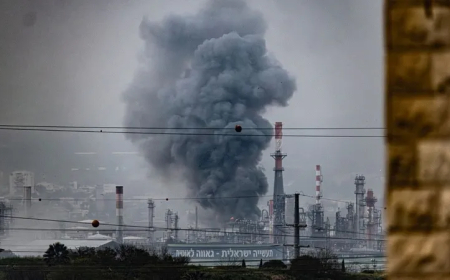 إصابة مصفاة لتكرير النفط في حيفا