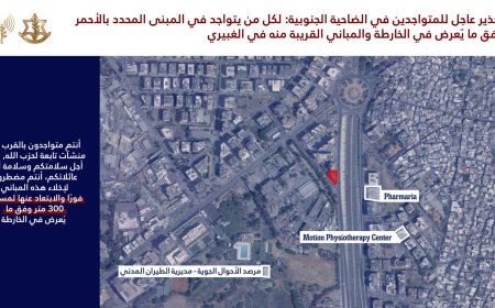 الجيش الاسرائيلي ينذر مبنى في الغبيري