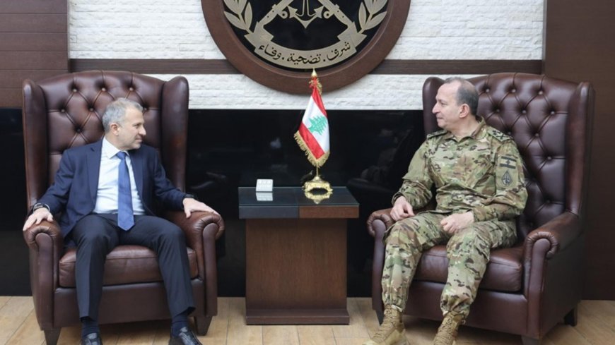 باسيل يزور قائد الجيش.. ويتضامن معه